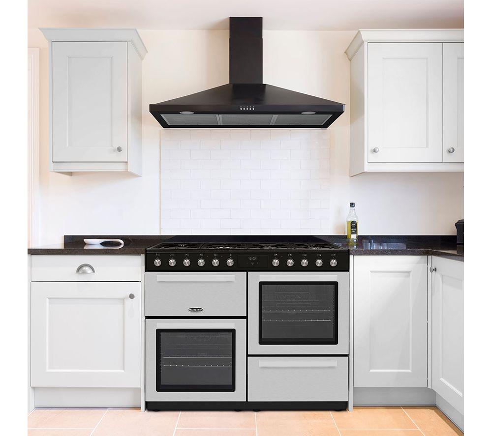 MONTPELLIER MDFRC100X 100 cm Dual Fuel Range Cooker - Inox & Chrome image number 7 of 7