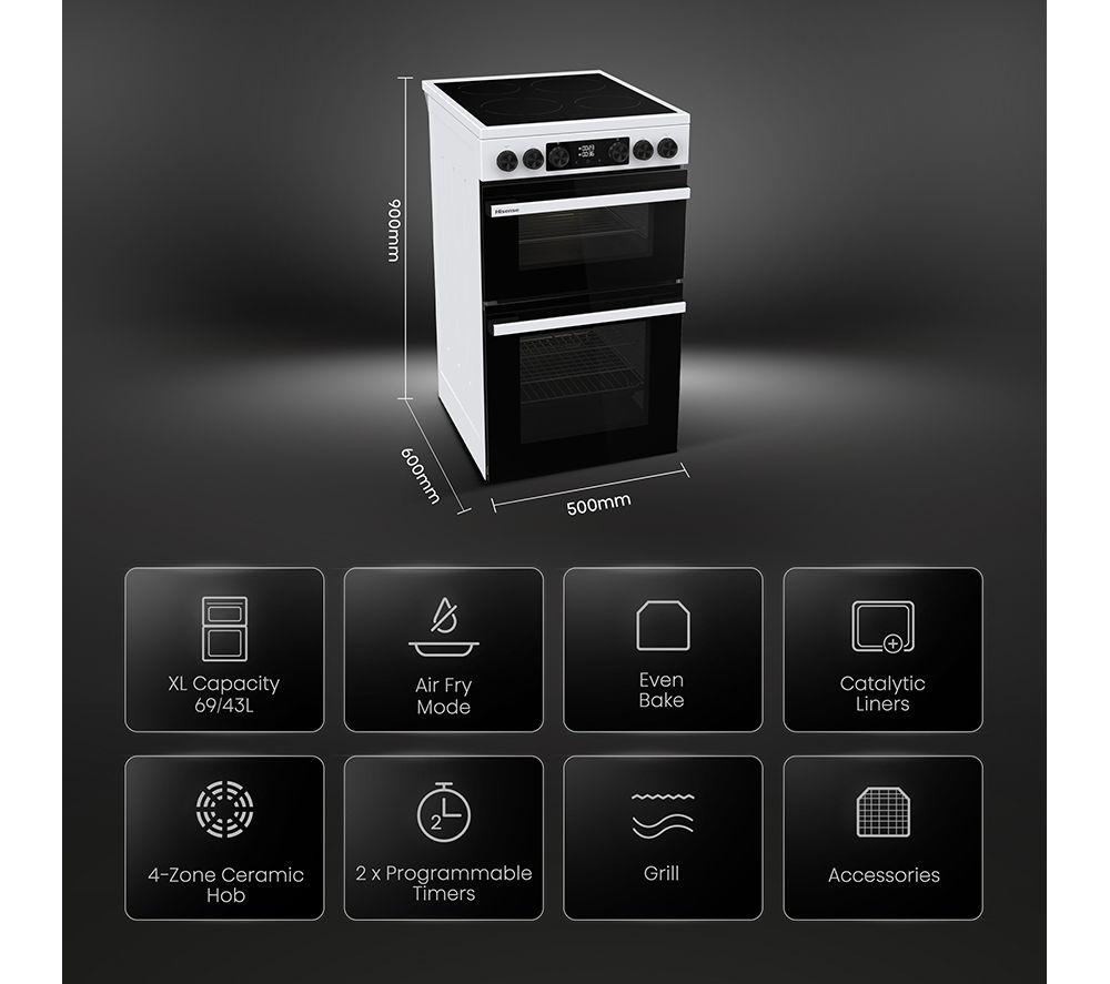 HISENSE Hi6 Max 69/43L HDCEC5C10W 50cm Electric Ceramic Cooker - White image number 2 of 15