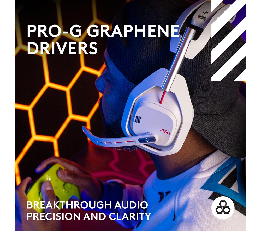 LOGITECH G Astro A50 LIGHTSPEED Wireless Gaming Headset & Base Station - White image number 3 of 12