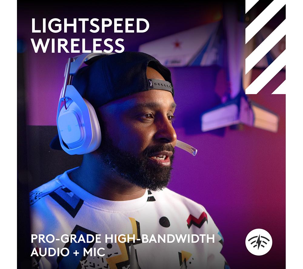 LOGITECH G Astro A50 LIGHTSPEED Wireless Gaming Headset & Base Station - White image number 4 of 12