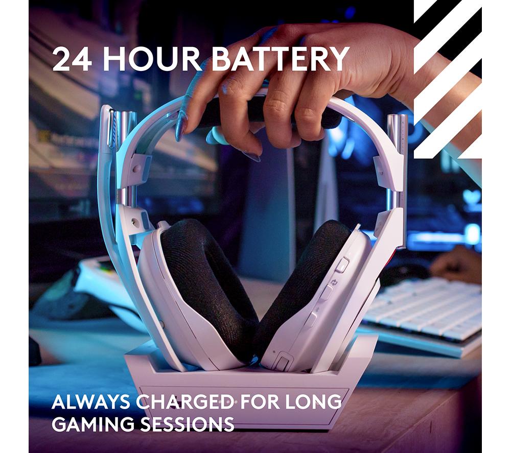 LOGITECH G Astro A50 LIGHTSPEED Wireless Gaming Headset & Base Station - White image number 8 of 12