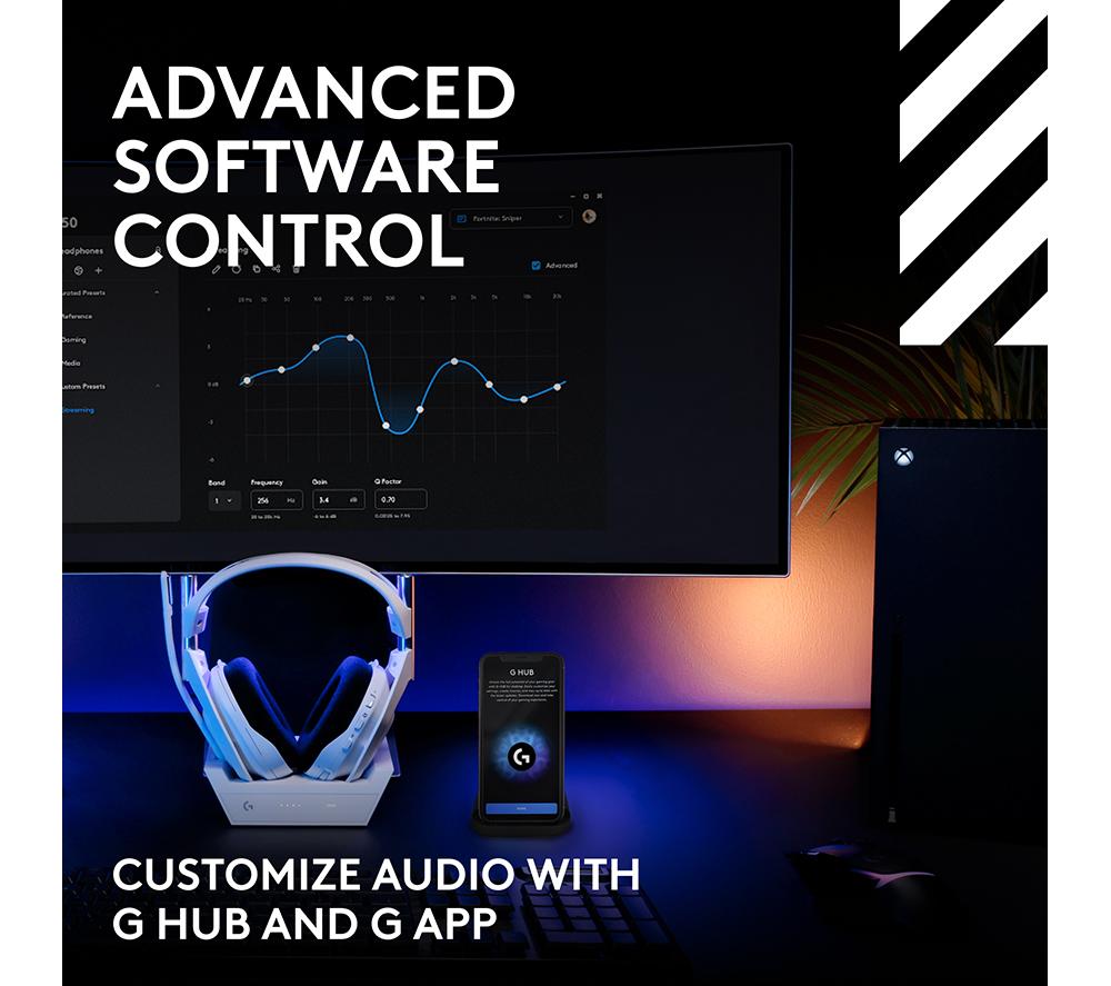 LOGITECH G Astro A50 LIGHTSPEED Wireless Gaming Headset & Base Station - White image number 9 of 12