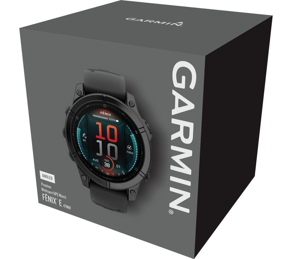 GARMIN fenix E AMOLED Smart Watch - Slate Grey Steel & Black, 47 mm image number 7 of 7