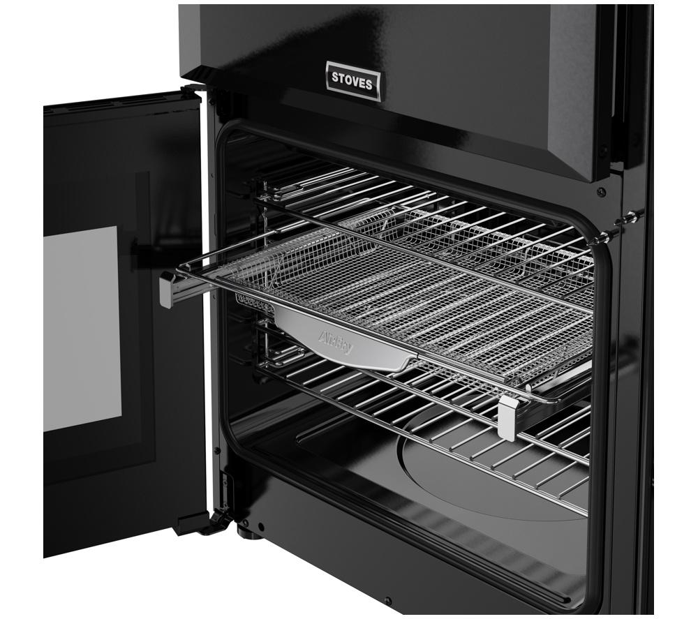 STOVES Richmond 90DF 90 cm Dual Fuel Range Cooker - Black & Chrome image number 4 of 22