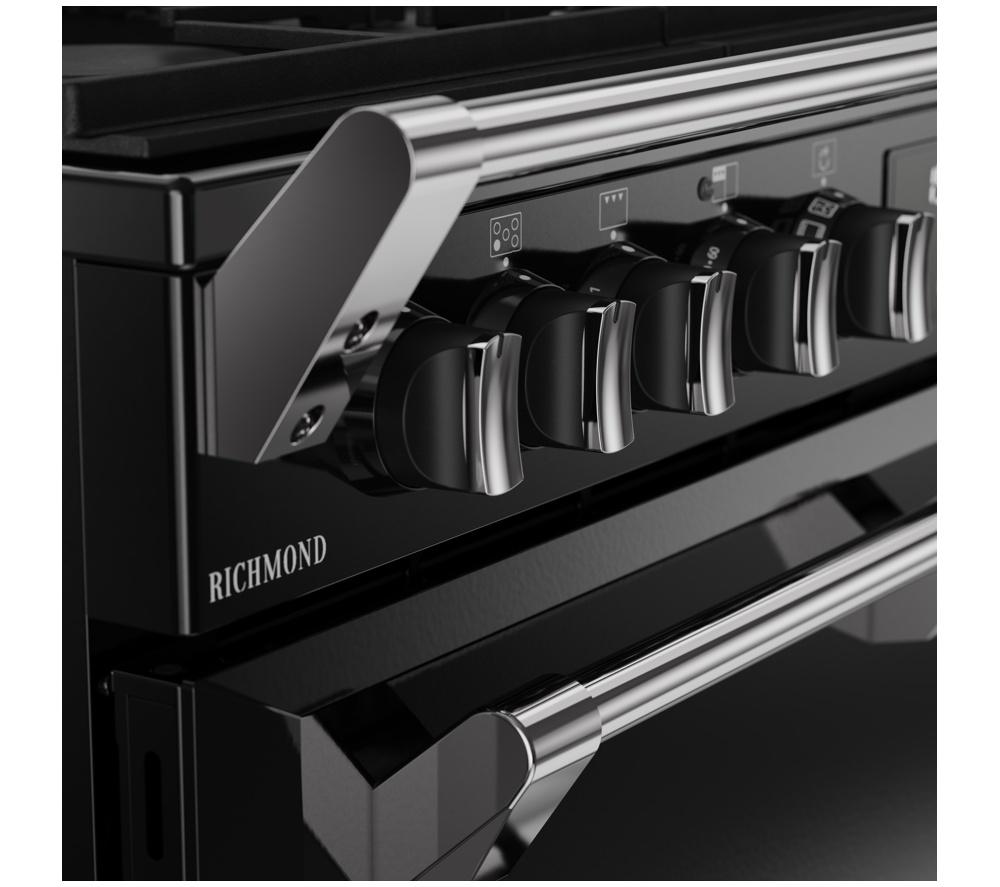 STOVES Richmond 90DF 90 cm Dual Fuel Range Cooker - Black & Chrome image number 5 of 22