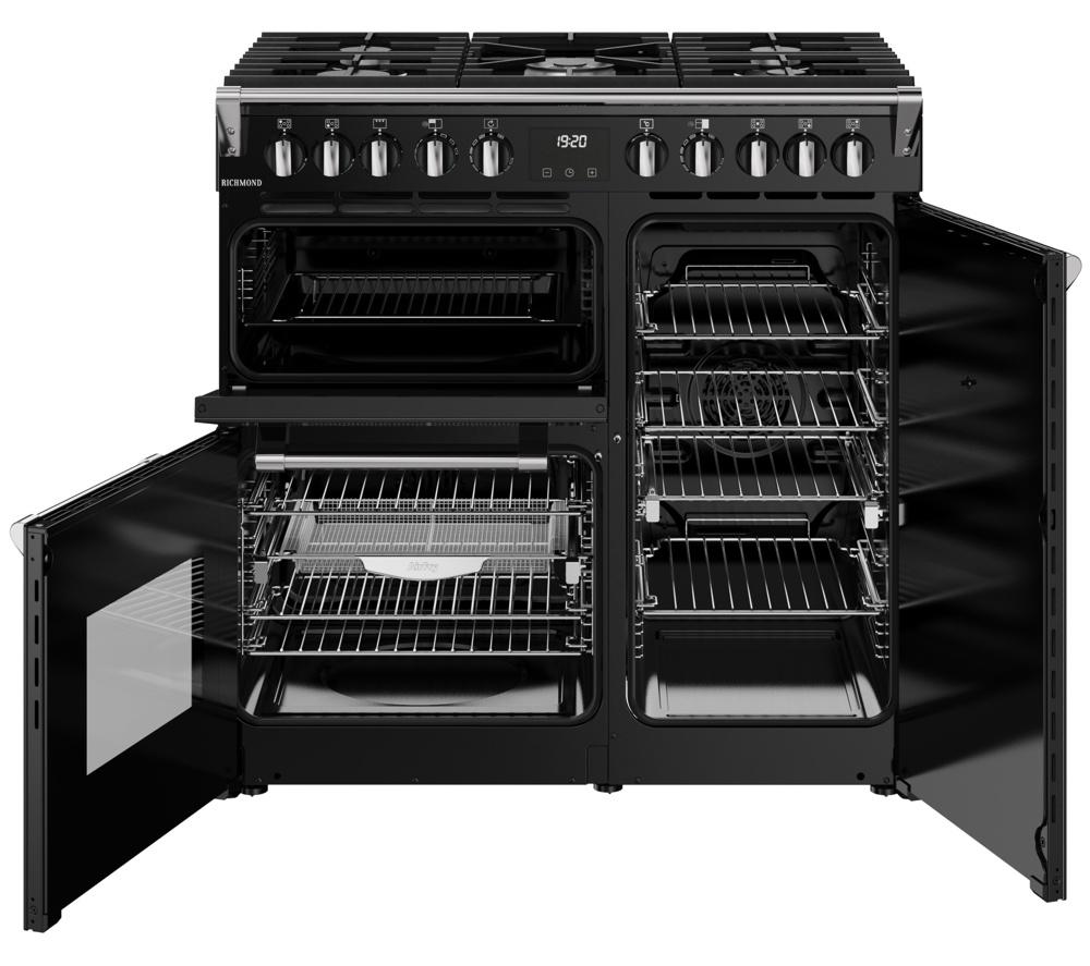 STOVES Richmond 90DF 90 cm Dual Fuel Range Cooker - Black & Chrome image number 8 of 22