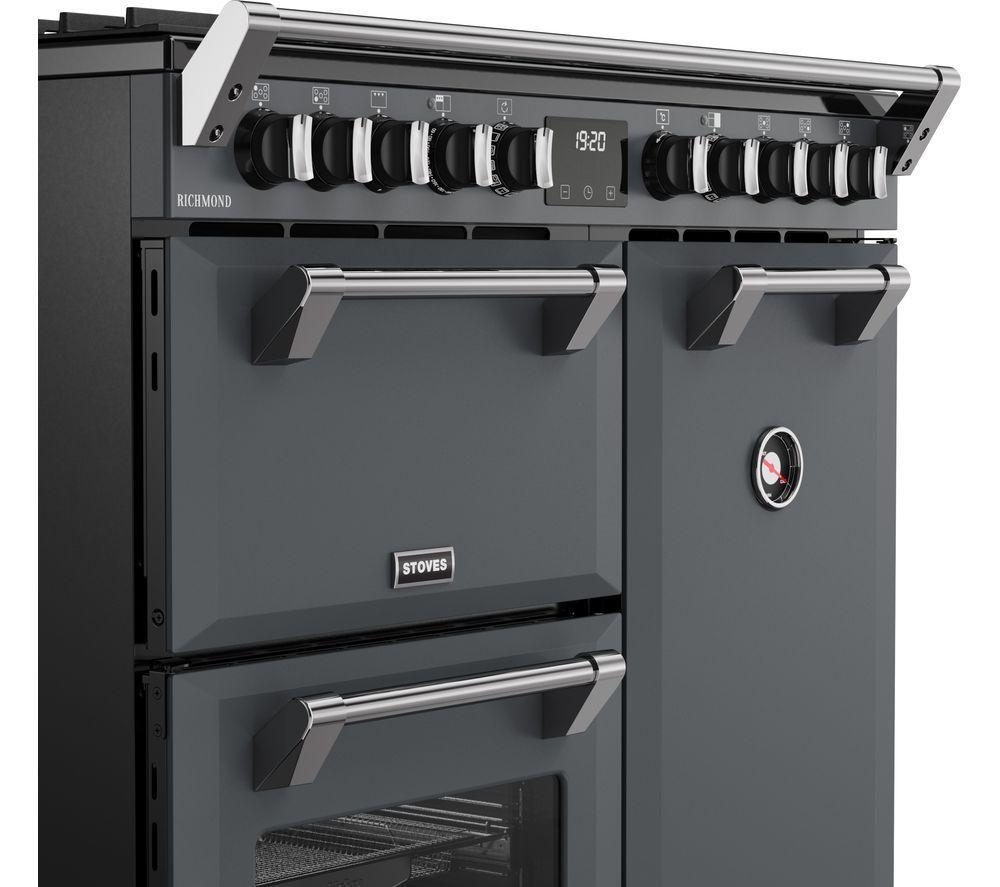 STOVES Richmond 90DF 90 cm Dual Fuel Range Cooker - Anthracite & Chrome image number 6 of 22