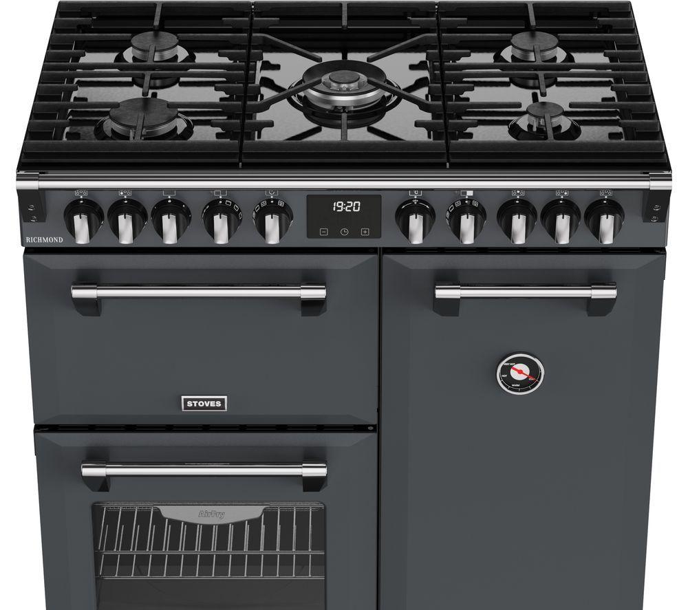 STOVES Richmond 90DF 90 cm Dual Fuel Range Cooker - Anthracite & Chrome image number 7 of 22