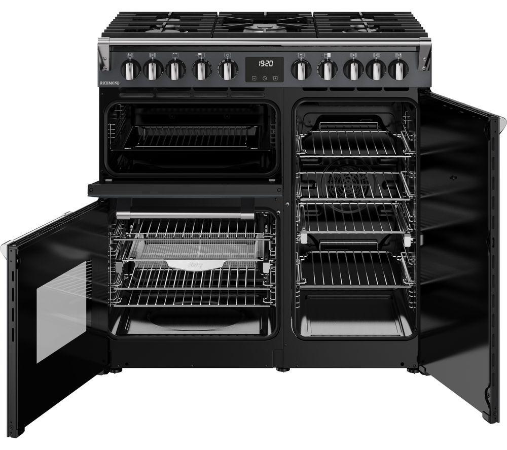 STOVES Richmond 90DF 90 cm Dual Fuel Range Cooker - Anthracite & Chrome image number 8 of 22