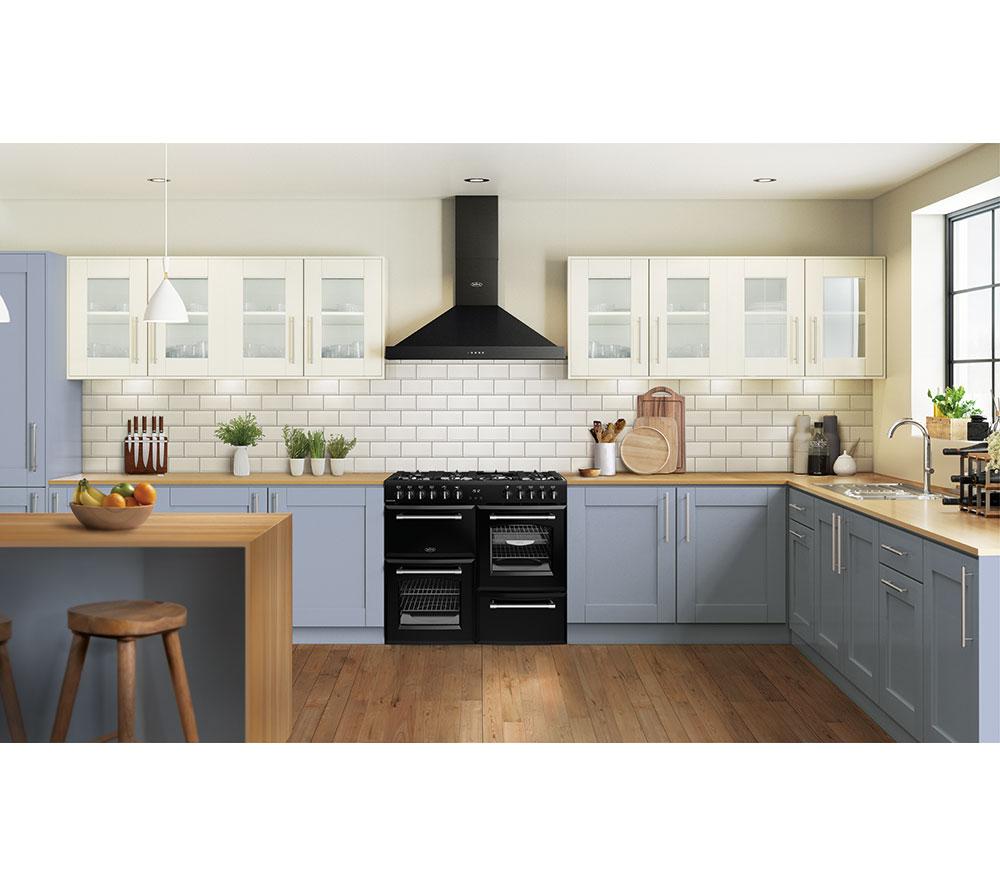 BELLING Farmhouse 100DF Dual Fuel Range Cooker - Black & Chrome image number 2 of 21