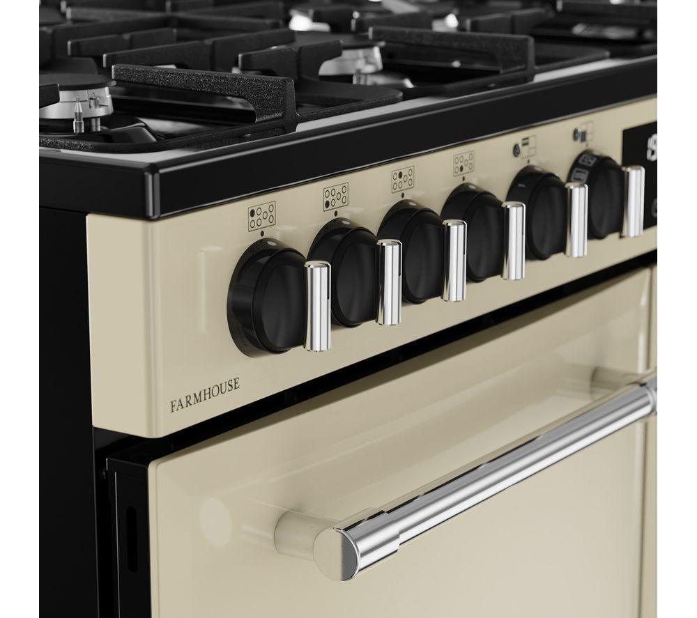 BELLING Farmhouse 100DF Dual Fuel Range Cooker - Cream & Chrome image number 5 of 21