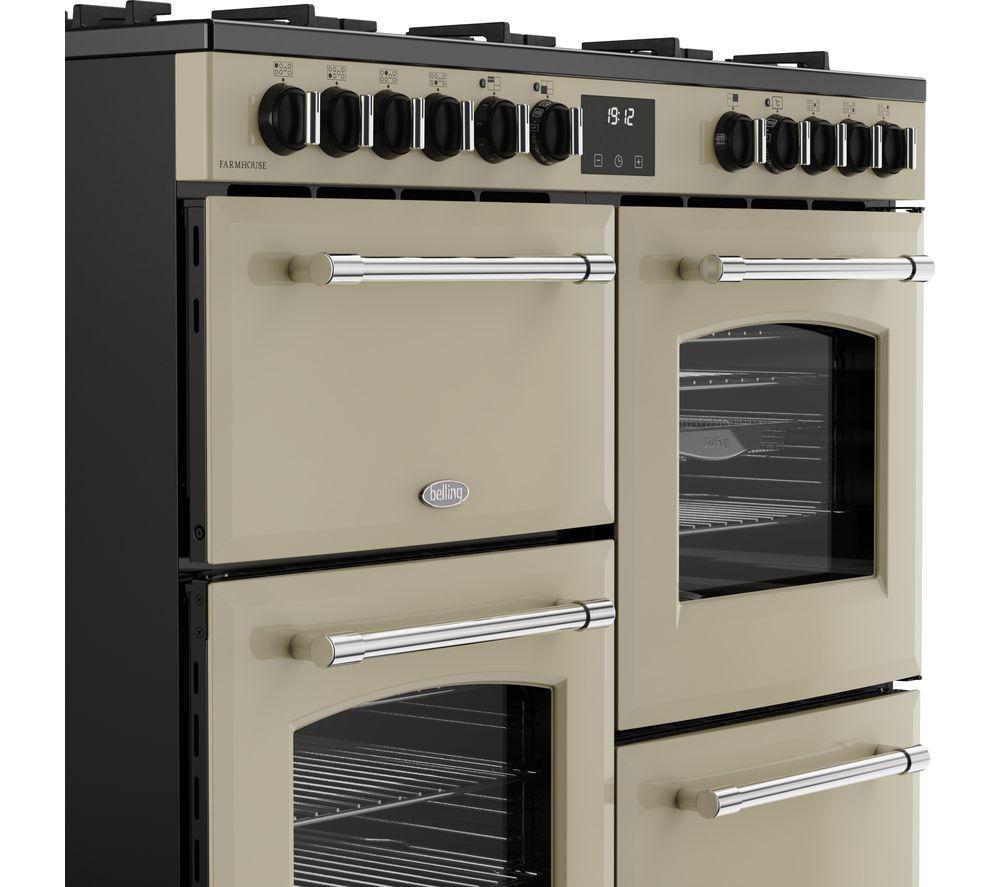 BELLING Farmhouse 100DF Dual Fuel Range Cooker - Cream & Chrome image number 6 of 21