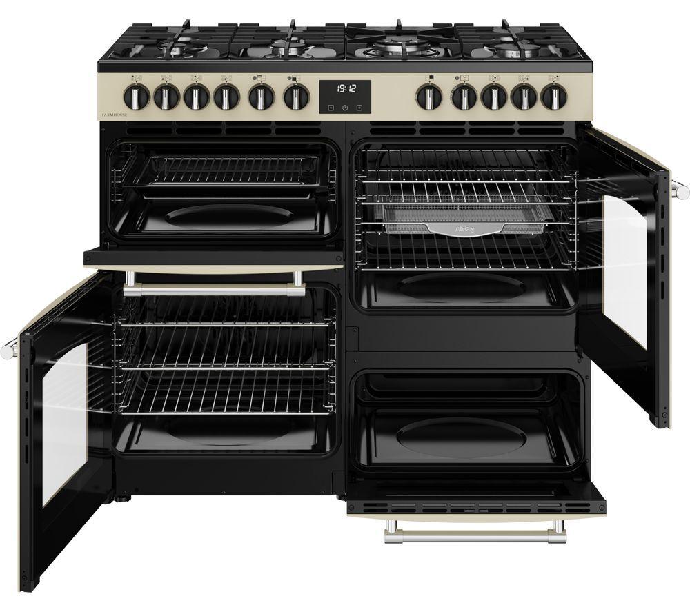 BELLING Farmhouse 100DF Dual Fuel Range Cooker - Cream & Chrome image number 8 of 21