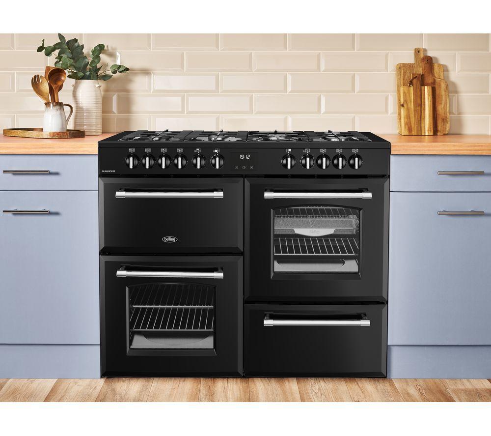 BELLING Farmhouse 100DF Dual Fuel Range Cooker - Cream & Chrome image number 10 of 21