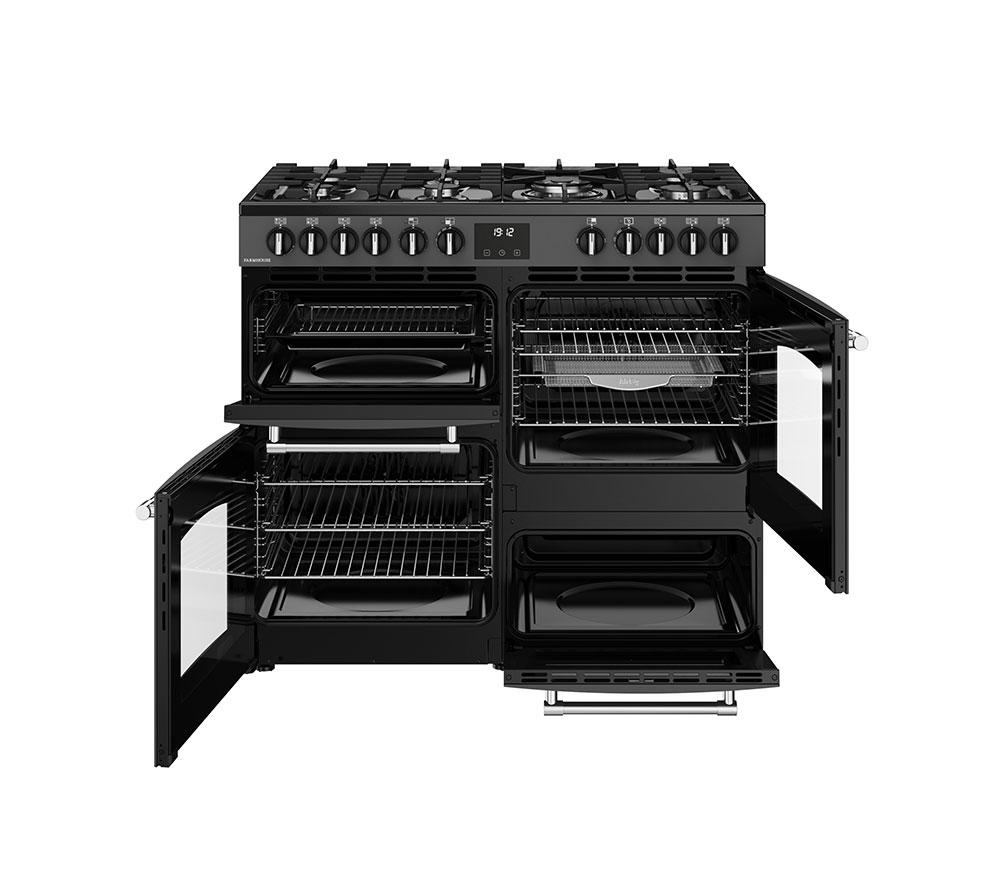 BELLING Farmhouse 100DF Dual Fuel Range Cooker - Anthracite & Chrome image number 8 of 21