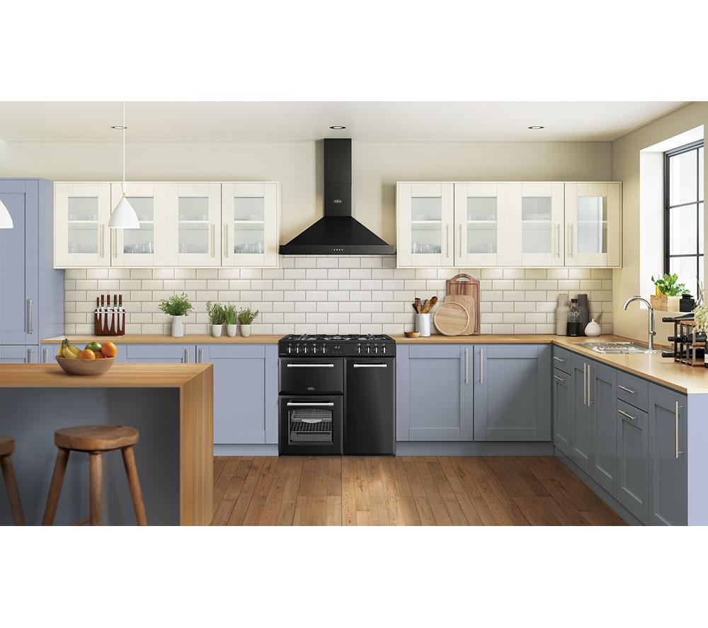 BELLING Farmhouse 90DF Dual Fuel Range Cooker - Black & Chrome image number 2 of 19