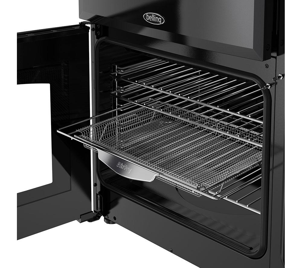 BELLING Farmhouse 90DF Dual Fuel Range Cooker - Black & Chrome image number 4 of 19
