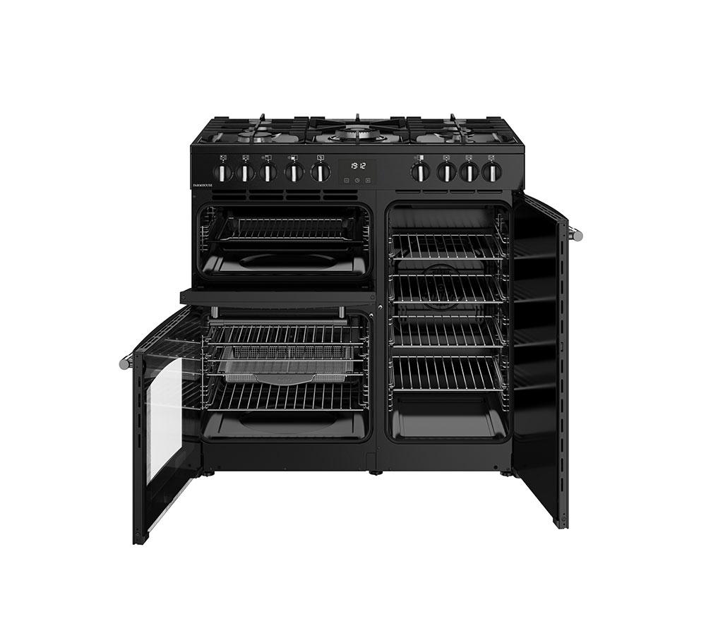 BELLING Farmhouse 90DF Dual Fuel Range Cooker - Black & Chrome image number 8 of 19