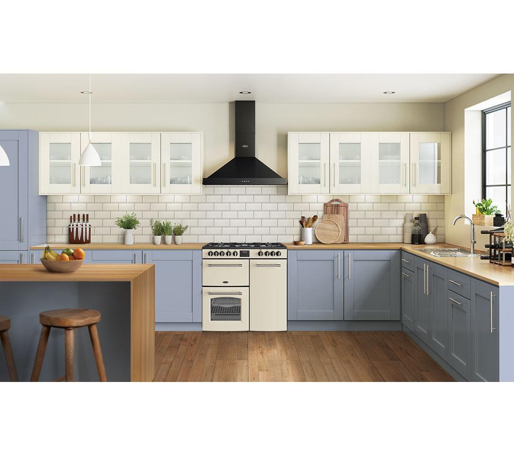 BELLING Farmhouse 90DF Dual Fuel Range Cooker - Cream & Chrome image number 2 of 20