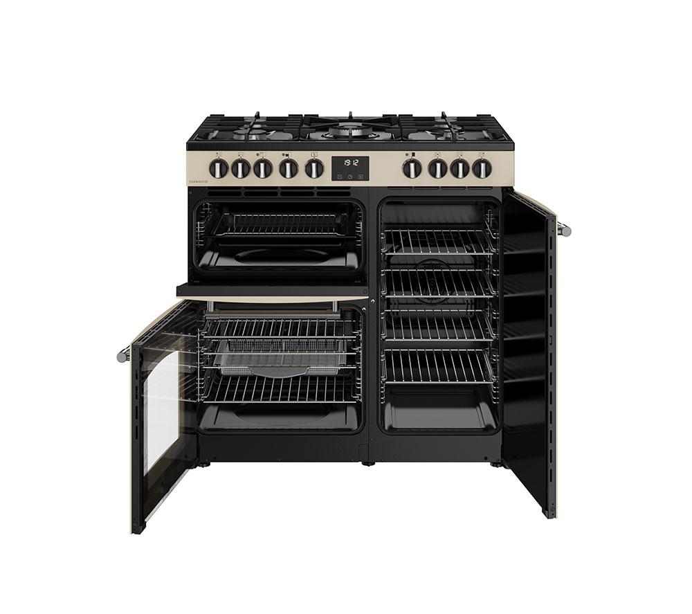 BELLING Farmhouse 90DF Dual Fuel Range Cooker - Cream & Chrome image number 8 of 20