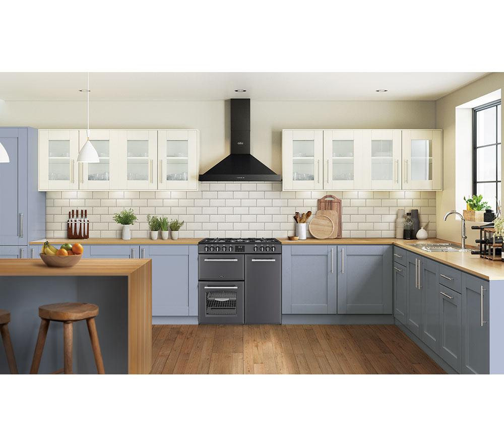 BELLING Farmhouse 90DF Dual Fuel Range Cooker - Anthracite & Chrome image number 2 of 20