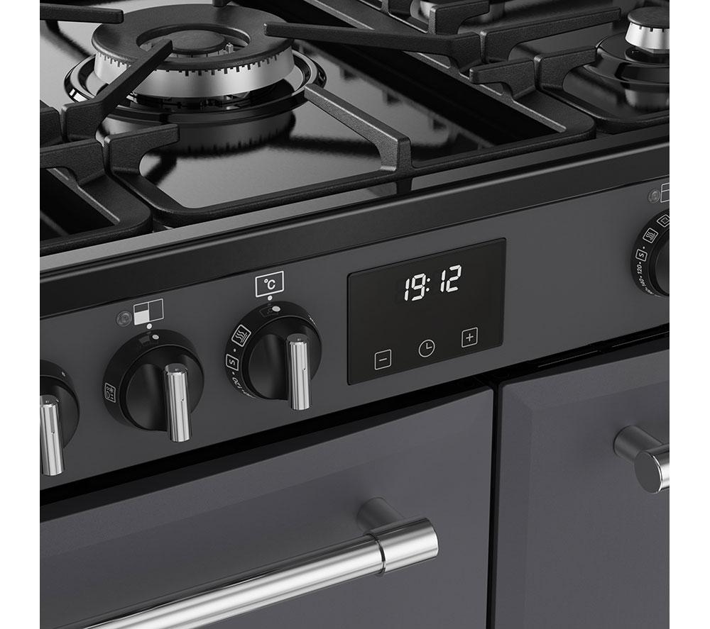 BELLING Farmhouse 90DF Dual Fuel Range Cooker - Anthracite & Chrome image number 9 of 20