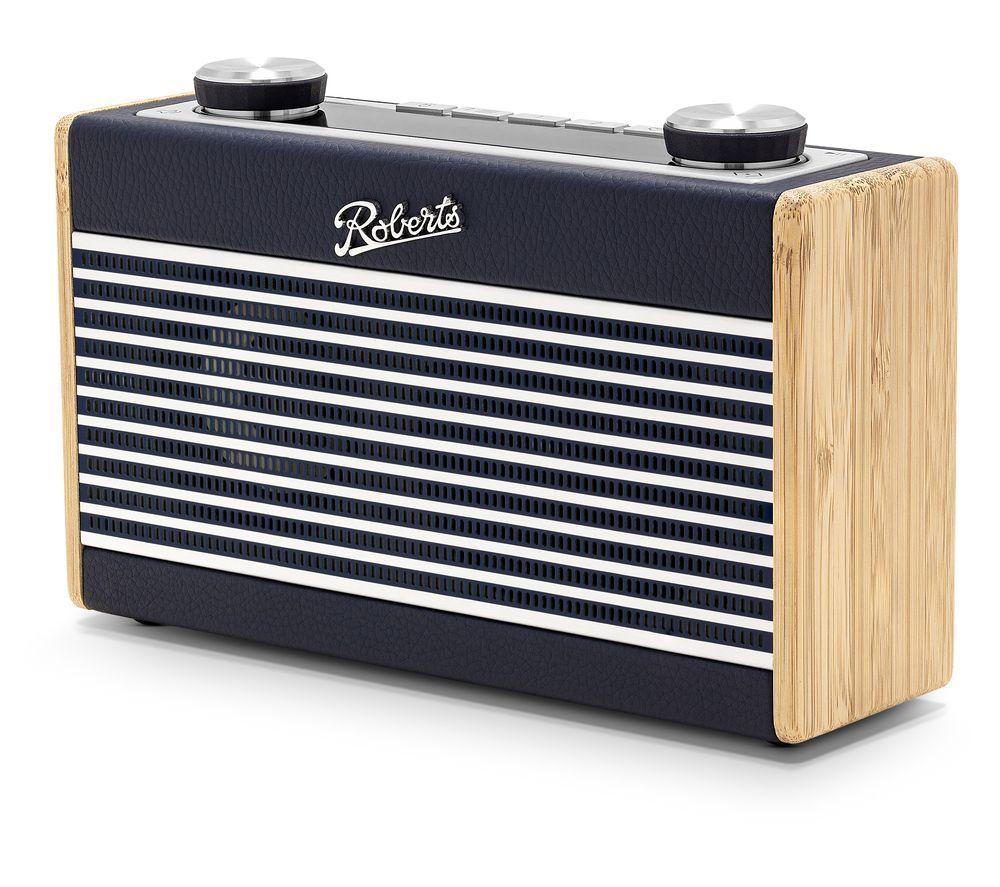 ROBERTS Rambler Uno Portable DAB+/FM Retro Bluetooth Radio - Navy Blue image number 5 of 6