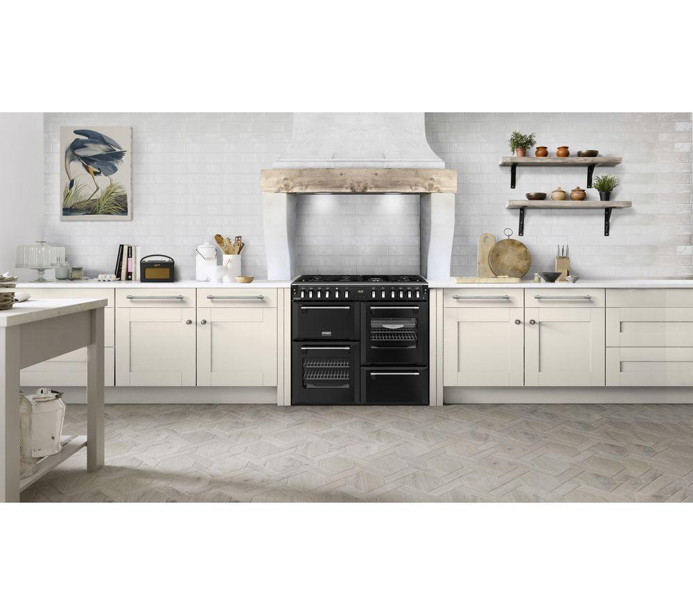 STOVES Richmond 100DF Dual Fuel Range Cooker - Black & Chrome image number 2 of 22