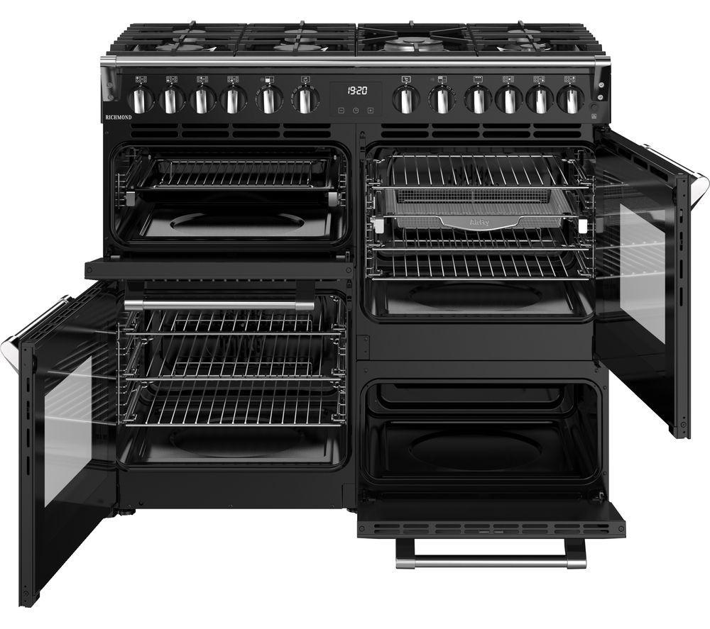 STOVES Richmond 100DF Dual Fuel Range Cooker - Black & Chrome image number 8 of 22
