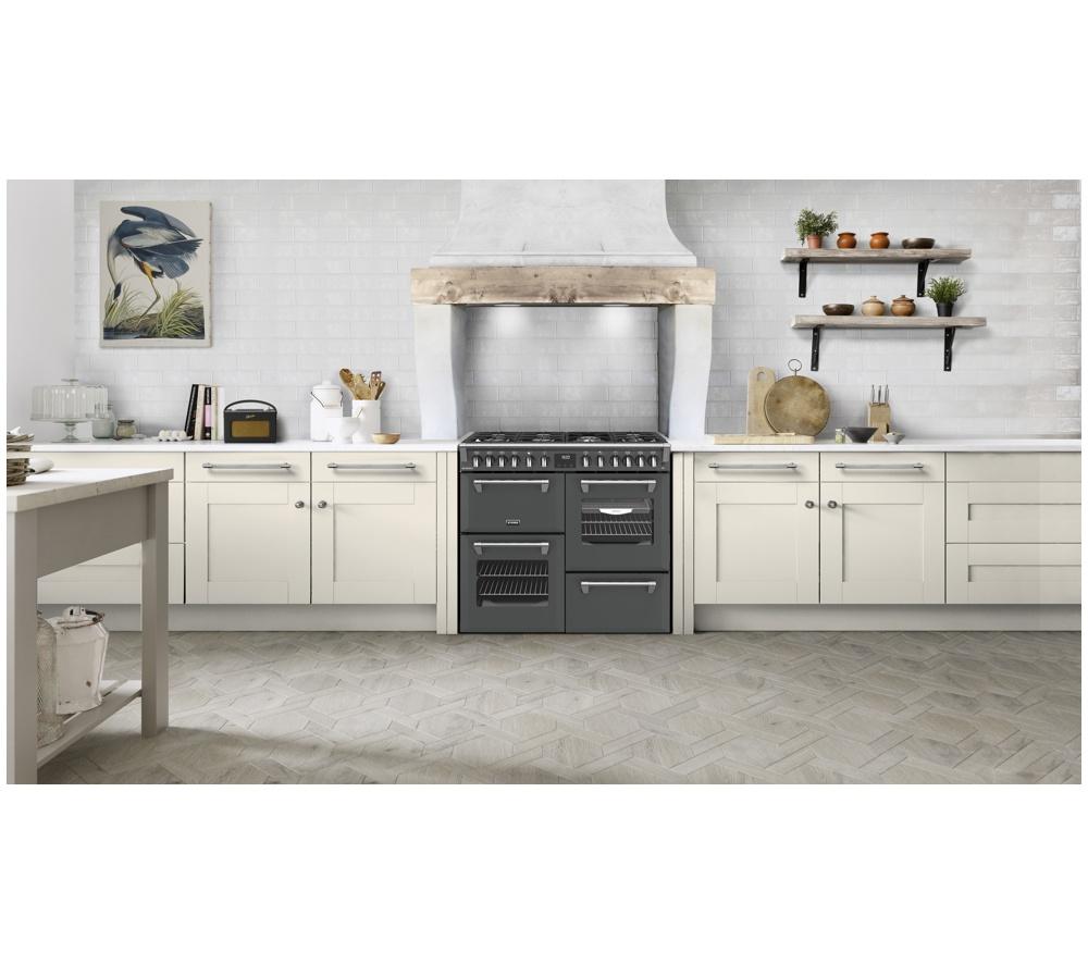 STOVES Richmond 100DF Dual Fuel Range Cooker - Anthracite & Chrome image number 2 of 22