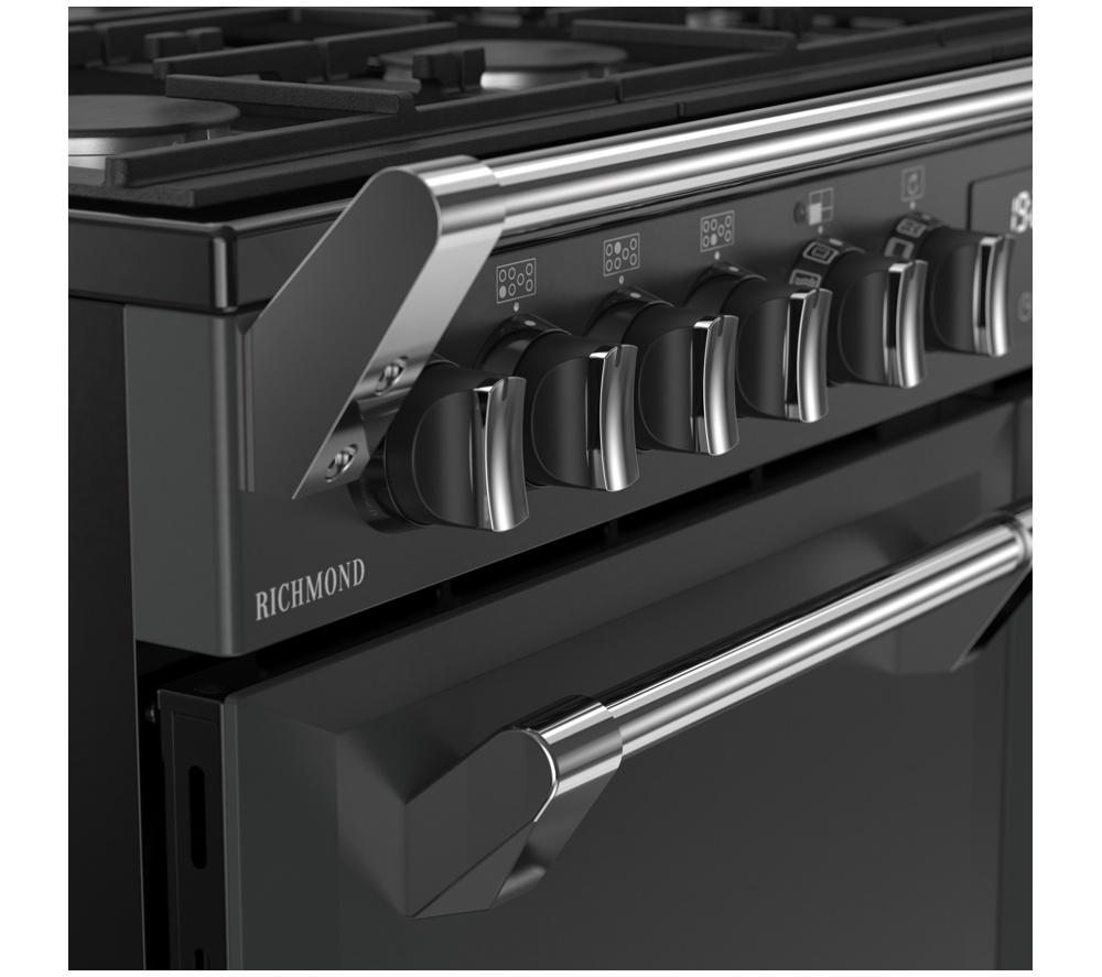 STOVES Richmond 100DF Dual Fuel Range Cooker - Anthracite & Chrome image number 5 of 22