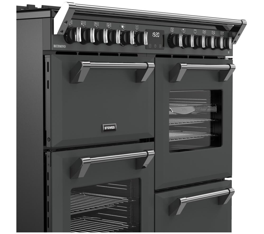 STOVES Richmond 100DF Dual Fuel Range Cooker - Anthracite & Chrome image number 6 of 22