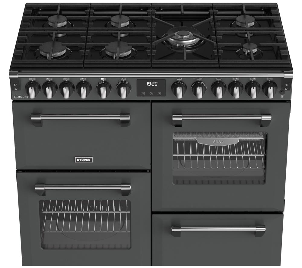 STOVES Richmond 100DF Dual Fuel Range Cooker - Anthracite & Chrome image number 7 of 22