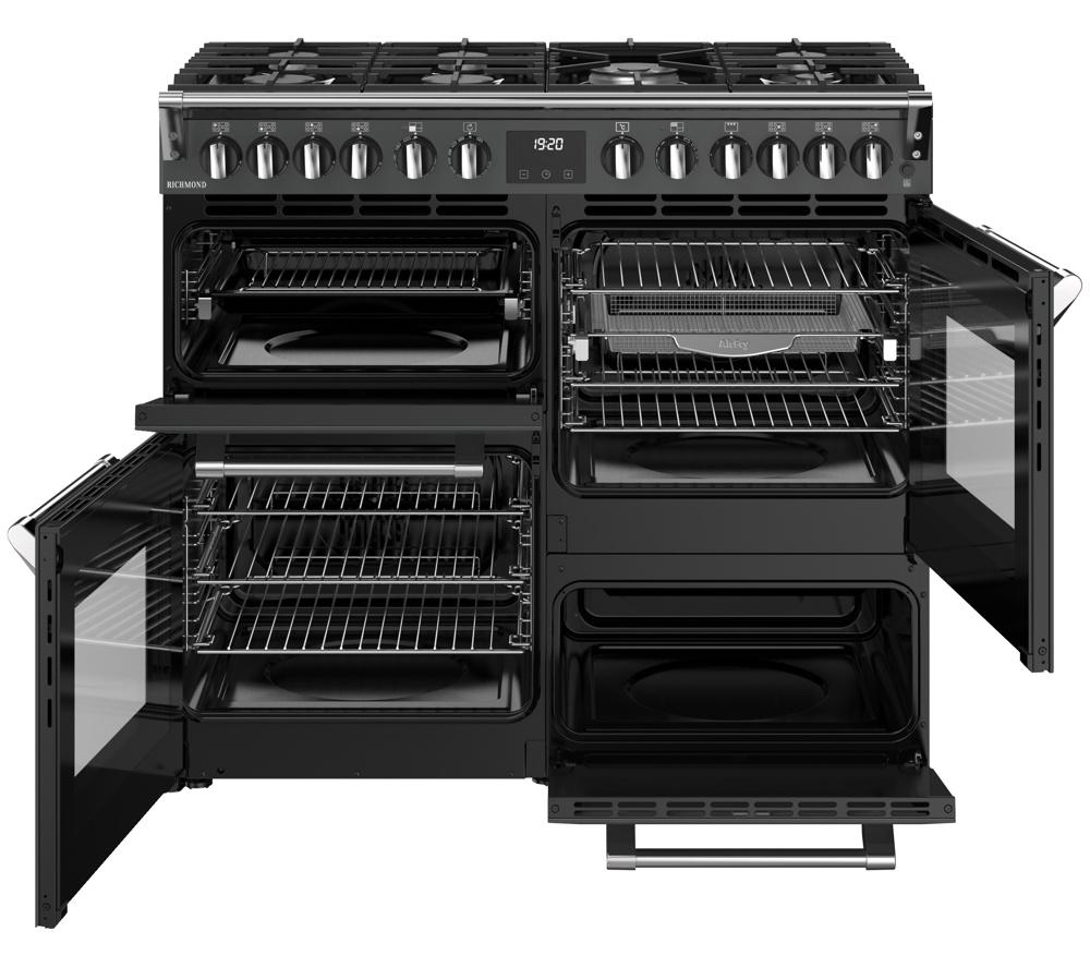STOVES Richmond 100DF Dual Fuel Range Cooker - Anthracite & Chrome image number 8 of 22