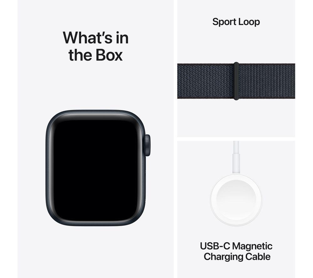 APPLE Watch SE GPS 40 mm Midnight Aluminium Case with Ink Sport Loop image number 7 of 8