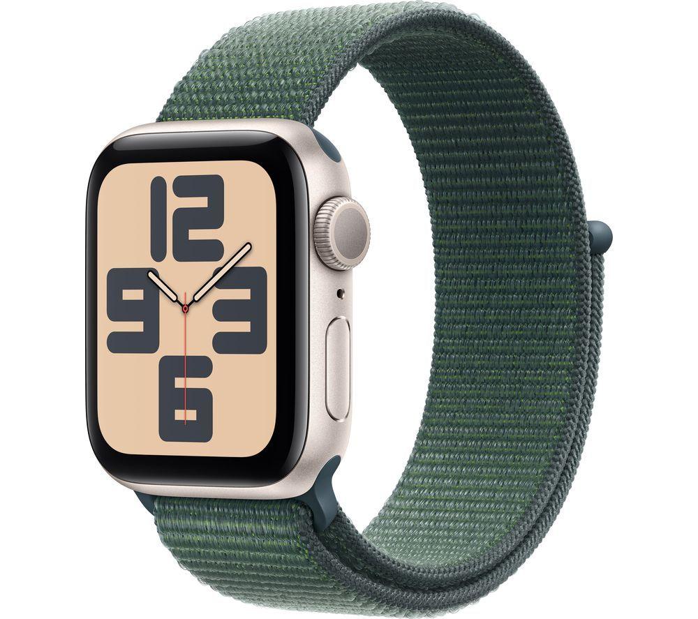 APPLE Watch SE - 40 mm Starlight Aluminium Case with Lake Green Sport Loop