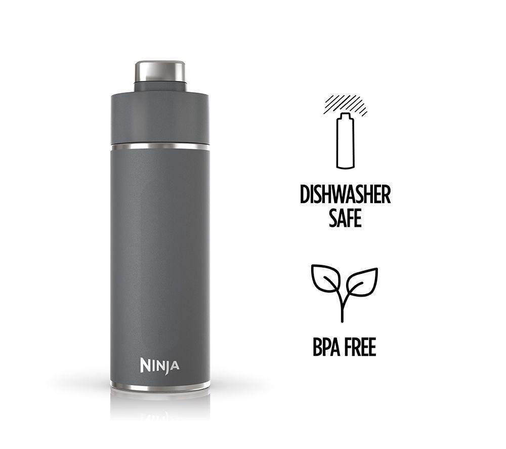 NINJA Thirsti Travel Water Bottle - Grey, 700 ml image number 6 of 9