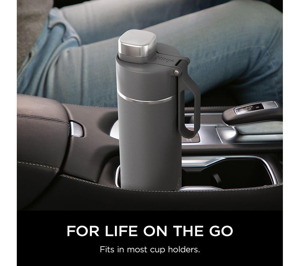 NINJA Thirsti Travel Water Bottle - Grey, 700 ml image number 7 of 9