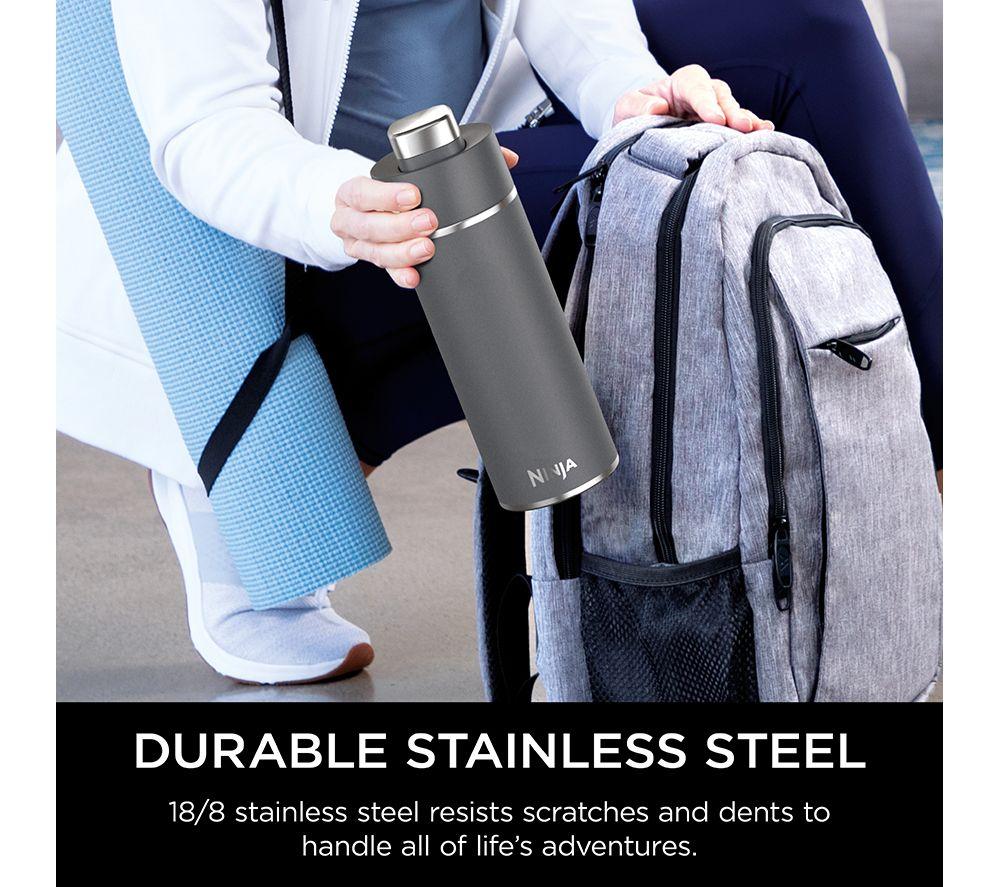 NINJA Thirsti Travel Water Bottle - Grey, 700 ml image number 9 of 9