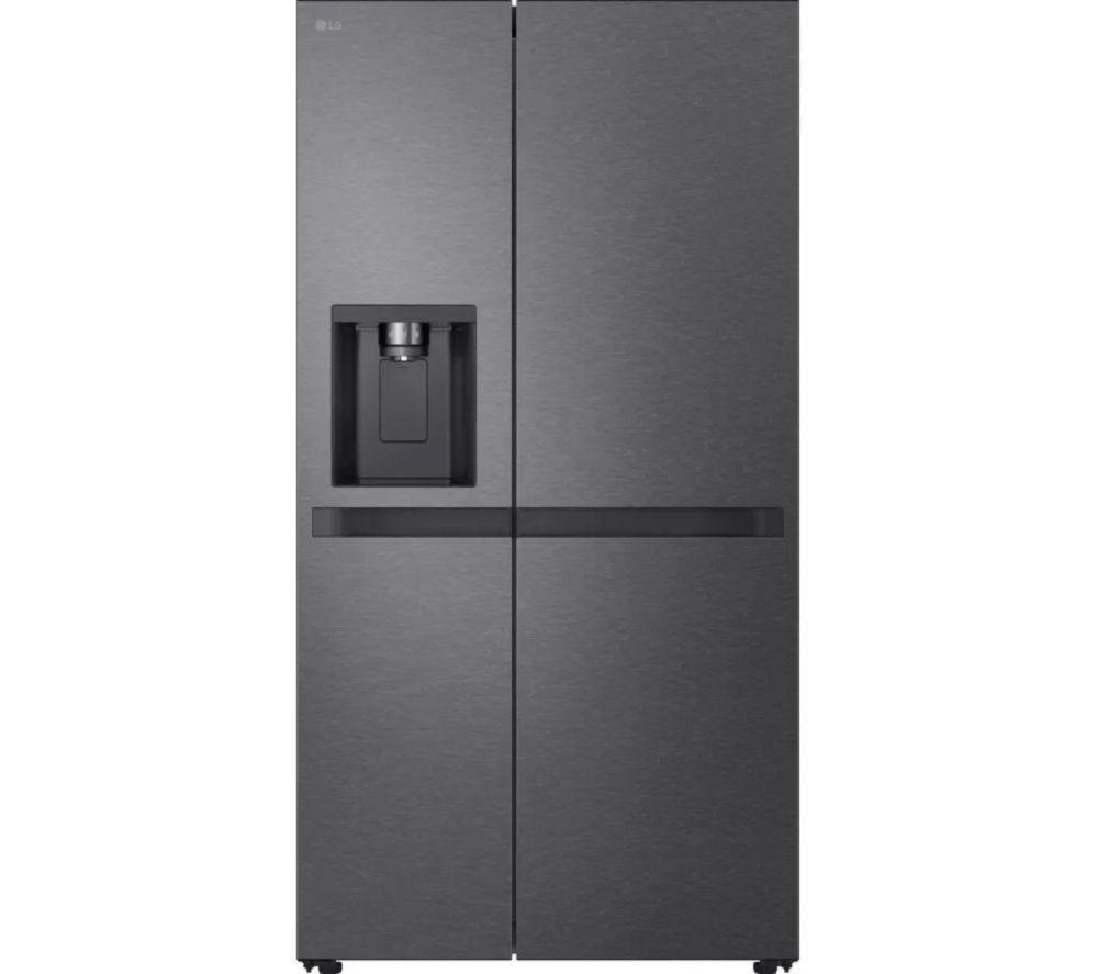 LG NatureFRESH GSLC41EPPE American-Style Fridge Freezer – Matte Black, Black