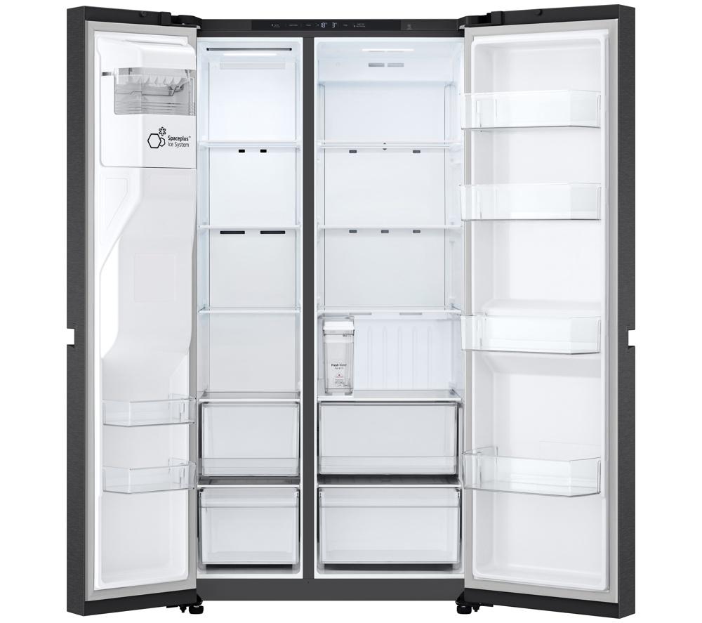 LG NatureFRESH GSLC41EPPE American-Style Fridge Freezer - Matte Black image number 7 of 14