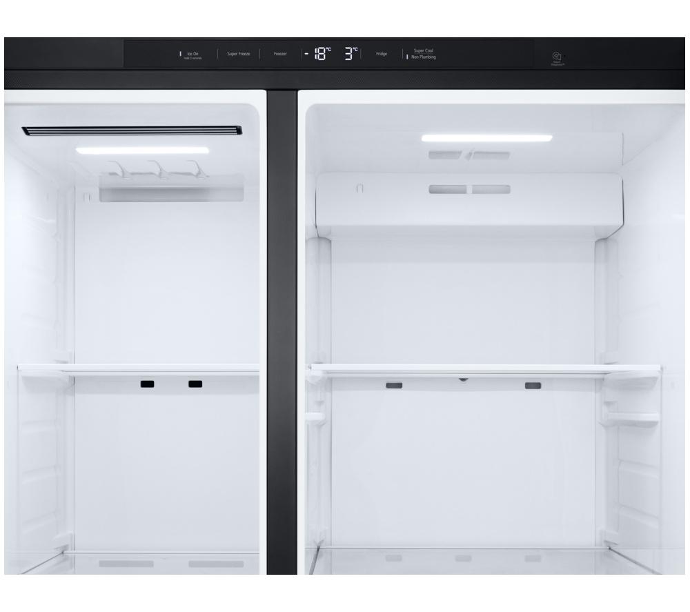 LG NatureFRESH GSLC41EPPE American-Style Fridge Freezer - Matte Black image number 8 of 14