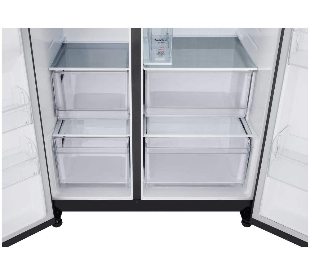 LG NatureFRESH GSLC41EPPE American-Style Fridge Freezer - Matte Black image number 9 of 14