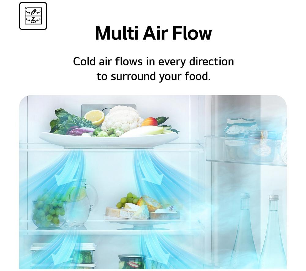 LG NatureFRESH GSLC41PYPE American-Style Fridge Freezer - Prime Silver image number 4 of 14