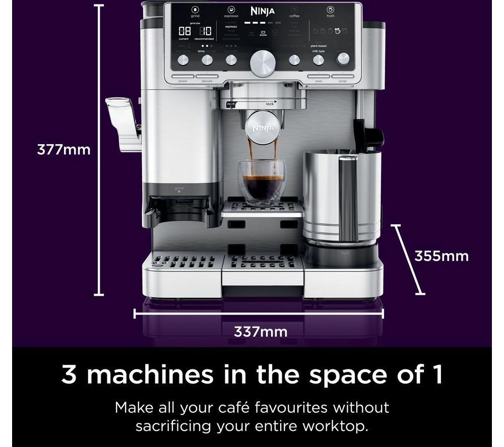 NINJA Luxe Cafe Pro Series ES701UK Bean to Cup Coffee Machine - Silver & Stainless Steel image number 9 of 9