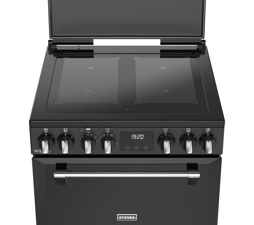 STOVES Richmond Deluxe 60Ei Electric Induction Cooker - Black & Chrome image number 5 of 19