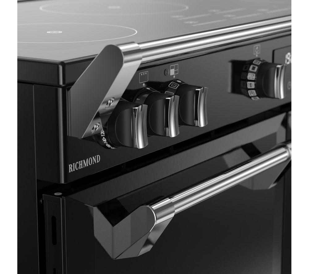 STOVES Richmond 100Ei Electric Induction Range Cooker - Black & Chrome image number 5 of 18