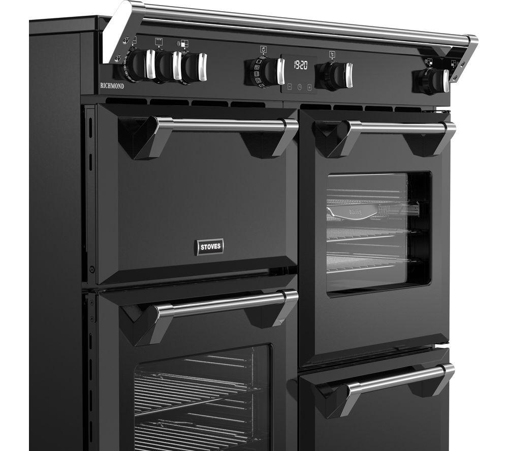 STOVES Richmond 100Ei Electric Induction Range Cooker - Black & Chrome image number 6 of 18