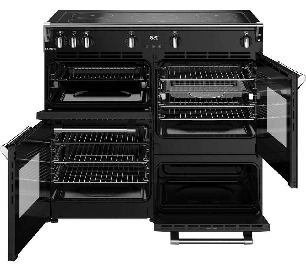 STOVES Richmond 100Ei Electric Induction Range Cooker - Black & Chrome image number 8 of 18