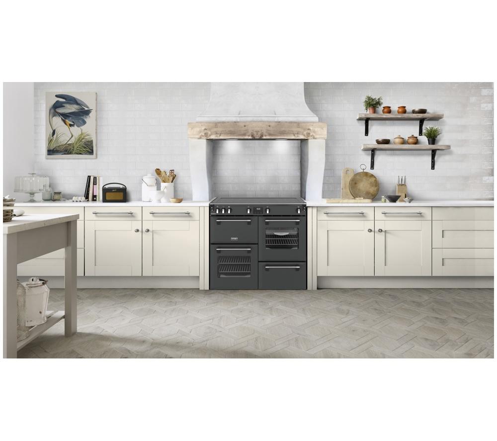 STOVES Richmond 100Ei Electric Induction Range Cooker - Anthracite & Chrome image number 2 of 20